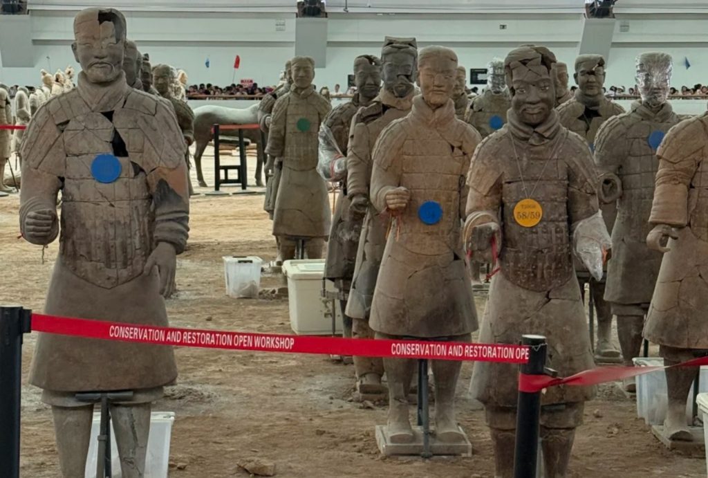 Terracotta Warriors in Pit 1 Restoration Area