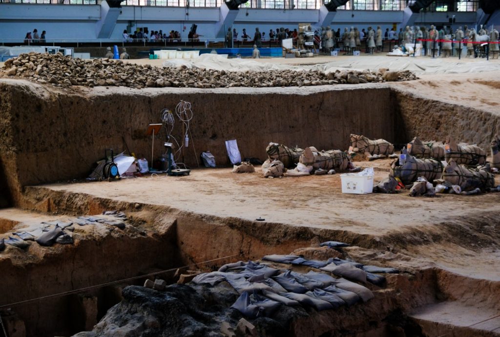 Terracotta Warriors undergoing restoration