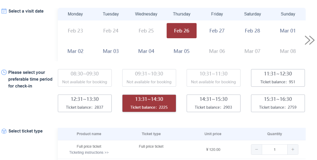 Terracotta Warriors Official Website Ticket Booking Page