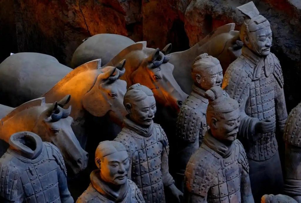 Terracotta Warriors in Winter Sunlight