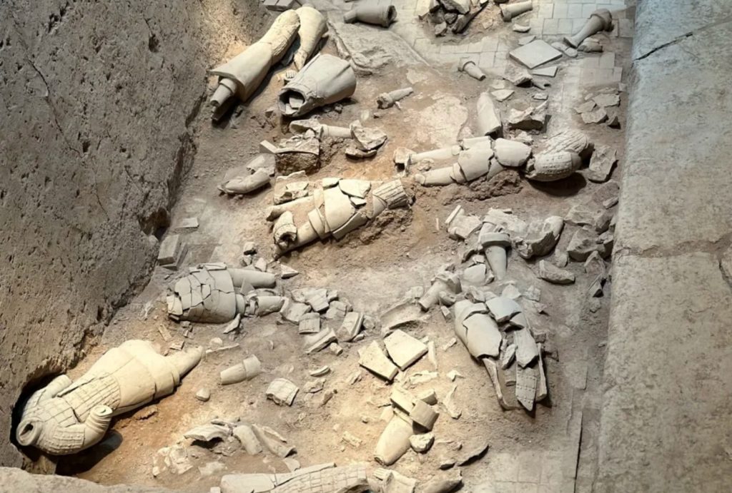 Fragments of Terracotta Warriors in Pit 2