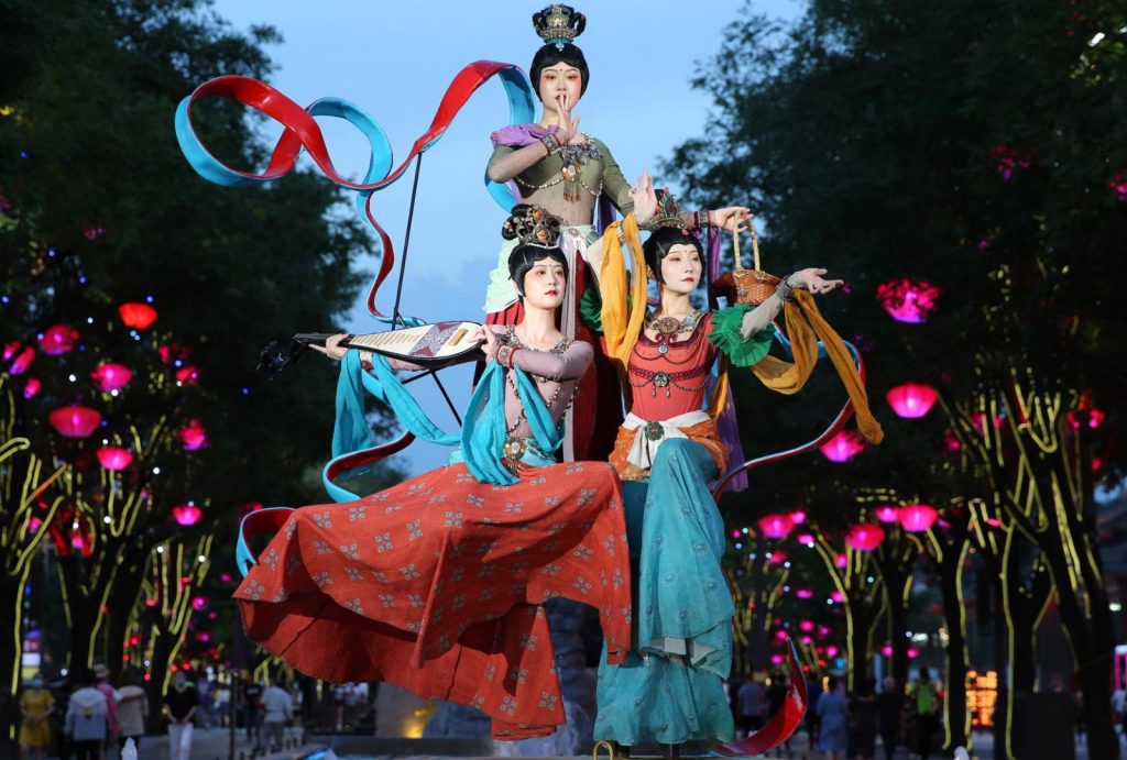 Cultural performance at Great Tang Everbright City